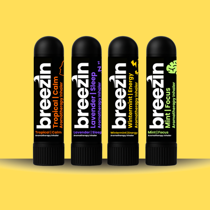 breezin Aromatherapy Nasal Inhaler 4 Pack